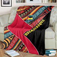 Mozambique Blanket with Red Black Geometric Design and Tribal Pattern - Wonder Print Shop