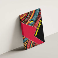 Mozambique Canvas Wall Art with Red Black Geometric Design and Tribal Pattern - Wonder Print Shop