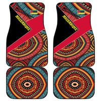 Mozambique Car Mats with Red Black Geometric Design and Tribal Pattern - Wonder Print Shop
