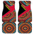 Mozambique Car Mats with Red Black Geometric Design and Tribal Pattern - Wonder Print Shop