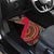 Mozambique Car Mats with Red Black Geometric Design and Tribal Pattern - Wonder Print Shop