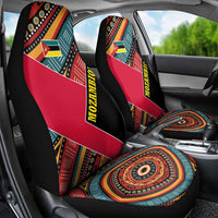 Mozambique Car Seat Cover with Red Black Geometric Design and Tribal Pattern - Wonder Print Shop