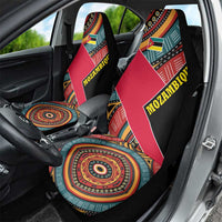 Mozambique Car Seat Cover with Red Black Geometric Design and Tribal Pattern - Wonder Print Shop