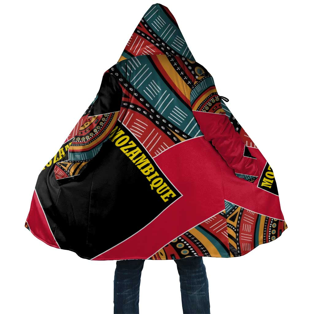 Mozambique Cloak with Red Black Geometric Design and Tribal Pattern - Wonder Print Shop