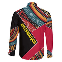 Mozambique Family Matching Puletasi and Hawaiian Shirt with Red Black Geometric Design and Tribal Pattern - Wonder Print Shop