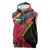 Mozambique Sleeveless Zip Hoodie with Red Black Geometric Design and Tribal Pattern - Wonder Print Shop
