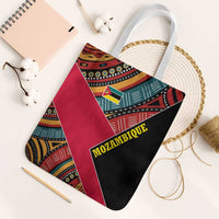 Mozambique Tote Bag with Red Black Geometric Design and Tribal Pattern - Wonder Print Shop