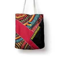 Mozambique Tote Bag with Red Black Geometric Design and Tribal Pattern - Wonder Print Shop