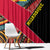 Mozambique Window Curtain with Red Black Geometric Design and Tribal Pattern - Wonder Print Shop