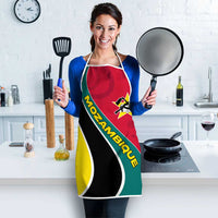 Mozambique Apron with Red Yellow Green Wave Design and National Emblem - Wonder Print Shop