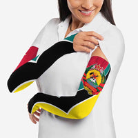 Mozambique Arm Sleeves with Red Yellow Green Wave Design and National Emblem - Wonder Print Shop