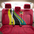 Mozambique Back Car Seat Cover with Red Yellow Green Wave Design and National Emblem - Wonder Print Shop