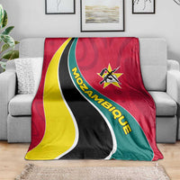 Mozambique Blanket with Red Yellow Green Wave Design and National Emblem - Wonder Print Shop