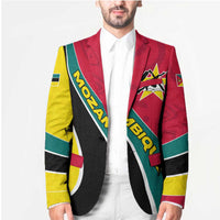 Mozambique Blazer with Red Yellow Green Wave Design and National Emblem - Wonder Print Shop