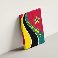 Mozambique Canvas Wall Art with Red Yellow Green Wave Design and National Emblem - Wonder Print Shop