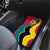 Mozambique Car Mats with Red Yellow Green Wave Design and National Emblem - Wonder Print Shop
