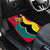 Mozambique Car Mats with Red Yellow Green Wave Design and National Emblem - Wonder Print Shop