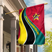 Mozambique Garden Flag with Red Yellow Green Wave Design and National Emblem - Wonder Print Shop