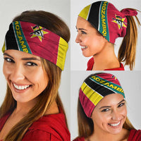 Mozambique Neck Gaiter with Red Yellow Green Wave Design and National Emblem TS04