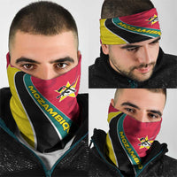 Mozambique Neck Gaiter with Red Yellow Green Wave Design and National Emblem TS04