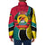 Mozambique Padded Jacket with Red Yellow Green Wave Design and National Emblem - Wonder Print Shop