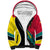 Mozambique Sherpa Hoodie with Red Yellow Green Wave Design and National Emblem - Wonder Print Shop