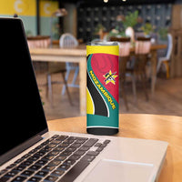 Mozambique Skinny Tumbler with Red Yellow Green Wave Design and National Emblem - Wonder Print Shop