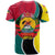 Mozambique T Shirt with Red Yellow Green Wave Design and National Emblem - Wonder Print Shop