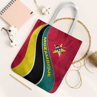 Mozambique Tote Bag with Red Yellow Green Wave Design and National Emblem - Wonder Print Shop