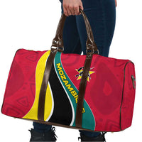 Mozambique Travel Bag with Red Yellow Green Wave Design and National Emblem - Wonder Print Shop