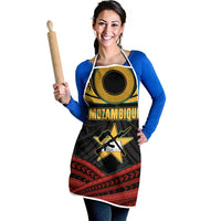 Mozambique Apron with Black Red Tribal Design and National Map Pattern - Wonder Print Shop