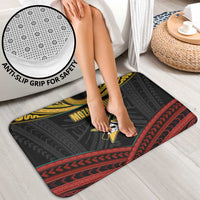 Mozambique Bathroom Set with Black Red Tribal Design and National Map Pattern - Wonder Print Shop