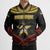 Mozambique Bomber Puffer Jacket with Black Red Tribal Design and National Map Pattern - Wonder Print Shop