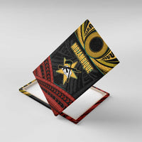 Mozambique Canvas Wall Art with Black Red Tribal Design and National Map Pattern - Wonder Print Shop