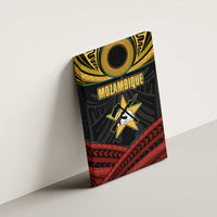 Mozambique Canvas Wall Art with Black Red Tribal Design and National Map Pattern - Wonder Print Shop