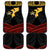 Mozambique Car Mats with Black Red Tribal Design and National Map Pattern - Wonder Print Shop