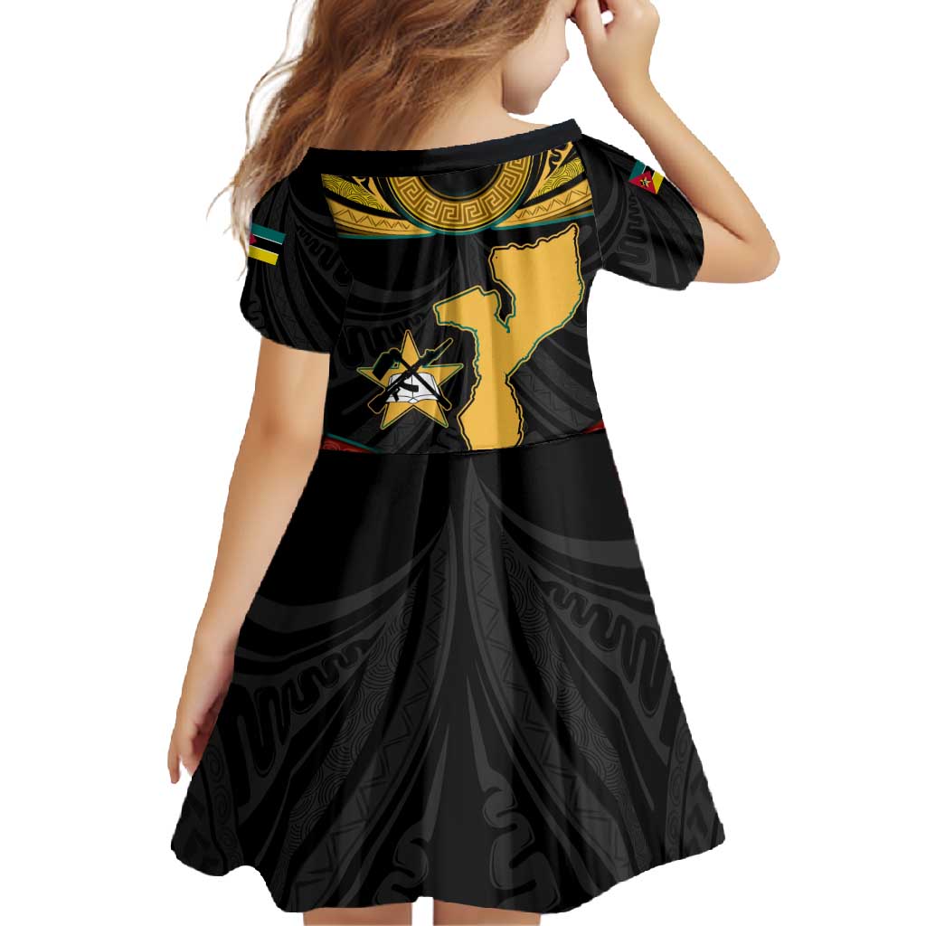 Mozambique Family Matching Tank Maxi Dress and Hawaiian Shirt with Black Red Tribal Design and National Map Pattern - Wonder Print Shop