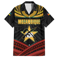 Mozambique Family Matching Tank Maxi Dress and Hawaiian Shirt with Black Red Tribal Design and National Map Pattern - Wonder Print Shop