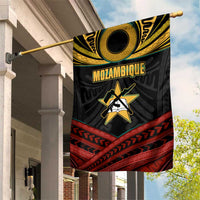 Mozambique Garden Flag with Black Red Tribal Design and National Map Pattern - Wonder Print Shop