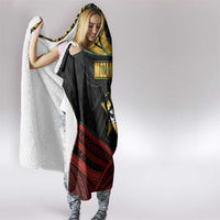 Mozambique Hooded Blanket with Black Red Tribal Design and National Map Pattern - Wonder Print Shop