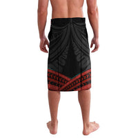 Mozambique Lavalava with Black Red Tribal Design and National Map Pattern - Wonder Print Shop