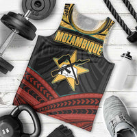 Mozambique Men Tank Top with Black Red Tribal Design and National Map Pattern - Wonder Print Shop