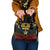 Mozambique Shoulder Handbag with Black Red Tribal Design and National Map Pattern - Wonder Print Shop
