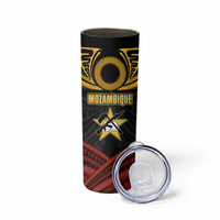 Mozambique Skinny Tumbler with Black Red Tribal Design and National Map Pattern - Wonder Print Shop