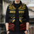 Mozambique Sleeveless Puffer Jacket with Black Red Tribal Design and National Map Pattern - Wonder Print Shop
