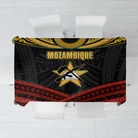 Mozambique Tablecloth with Black Red Tribal Design and National Map Pattern - Wonder Print Shop
