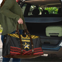 Mozambique Travel Bag with Black Red Tribal Design and National Map Pattern - Wonder Print Shop