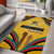Mozambique Area Rug with Yellow Red Green Swirl Design and Independence Day - Wonder Print Shop