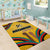 Mozambique Area Rug with Yellow Red Green Swirl Design and Independence Day - Wonder Print Shop