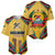 Mozambique Baseball Jersey with Yellow Red Green Swirl Design and Independence Day - Wonder Print Shop